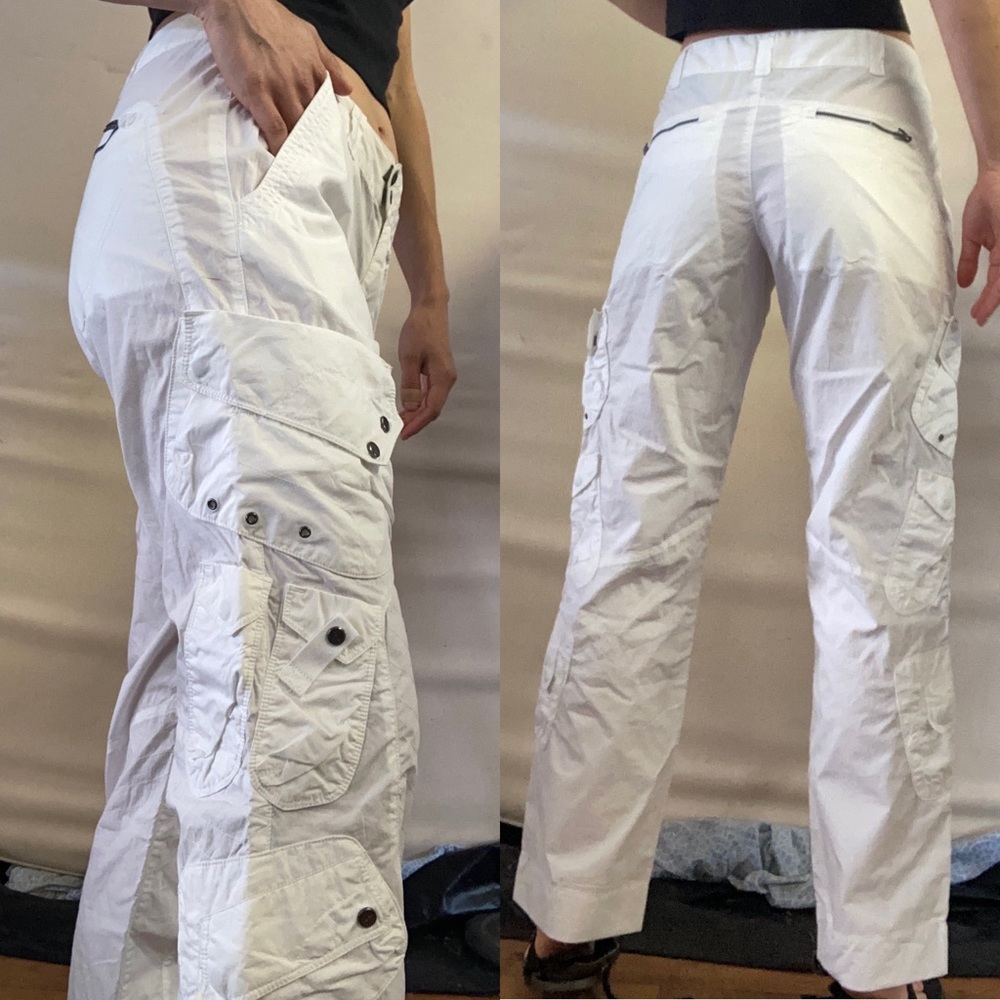 RLX Ralph Lauren Y2K White cargo pants size 6 NWT
